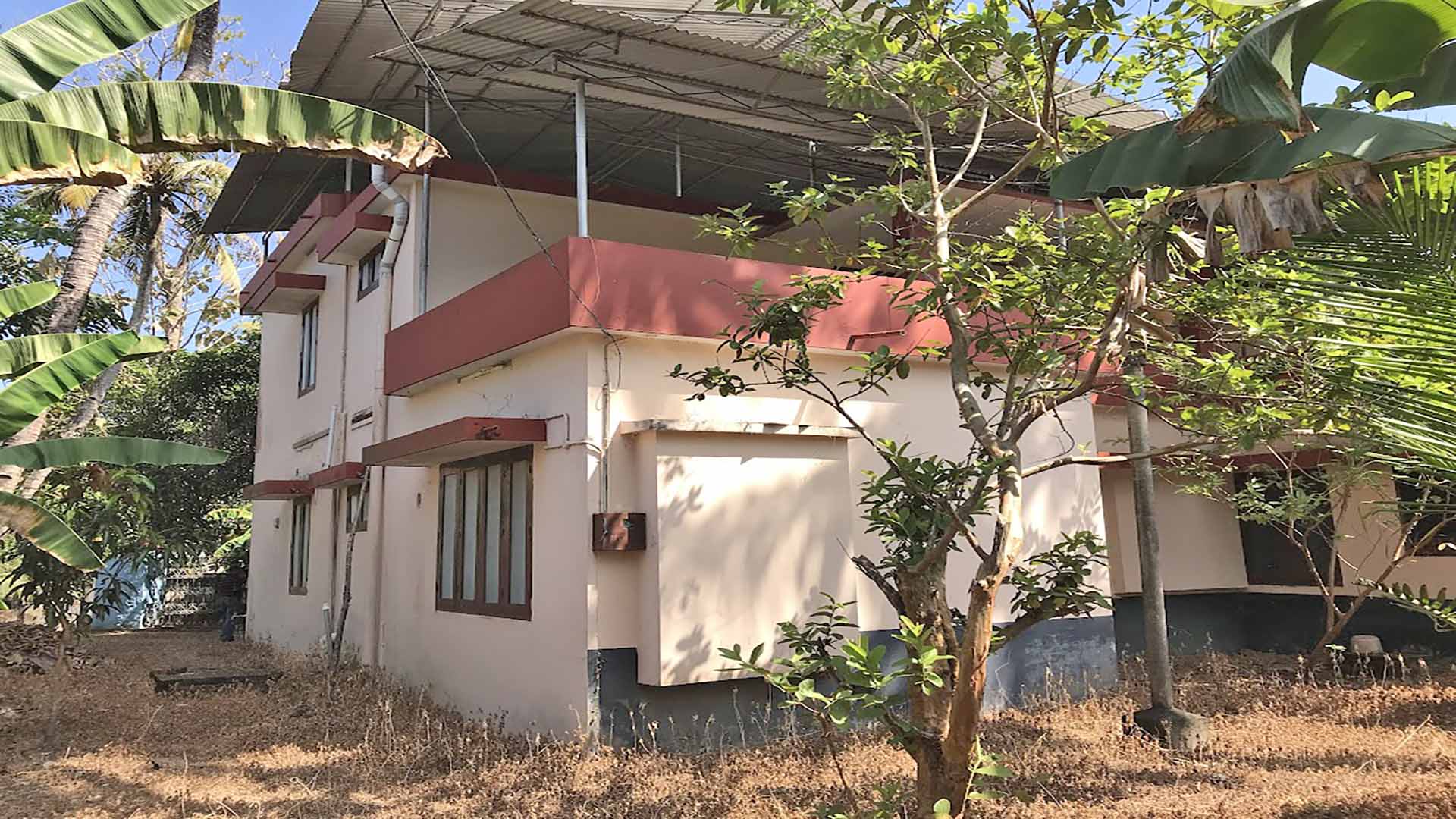 Rear view of 4 BHK house on Karthika Road