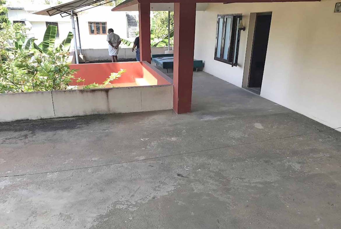 Open terrace of house near Chengannur Railway Station