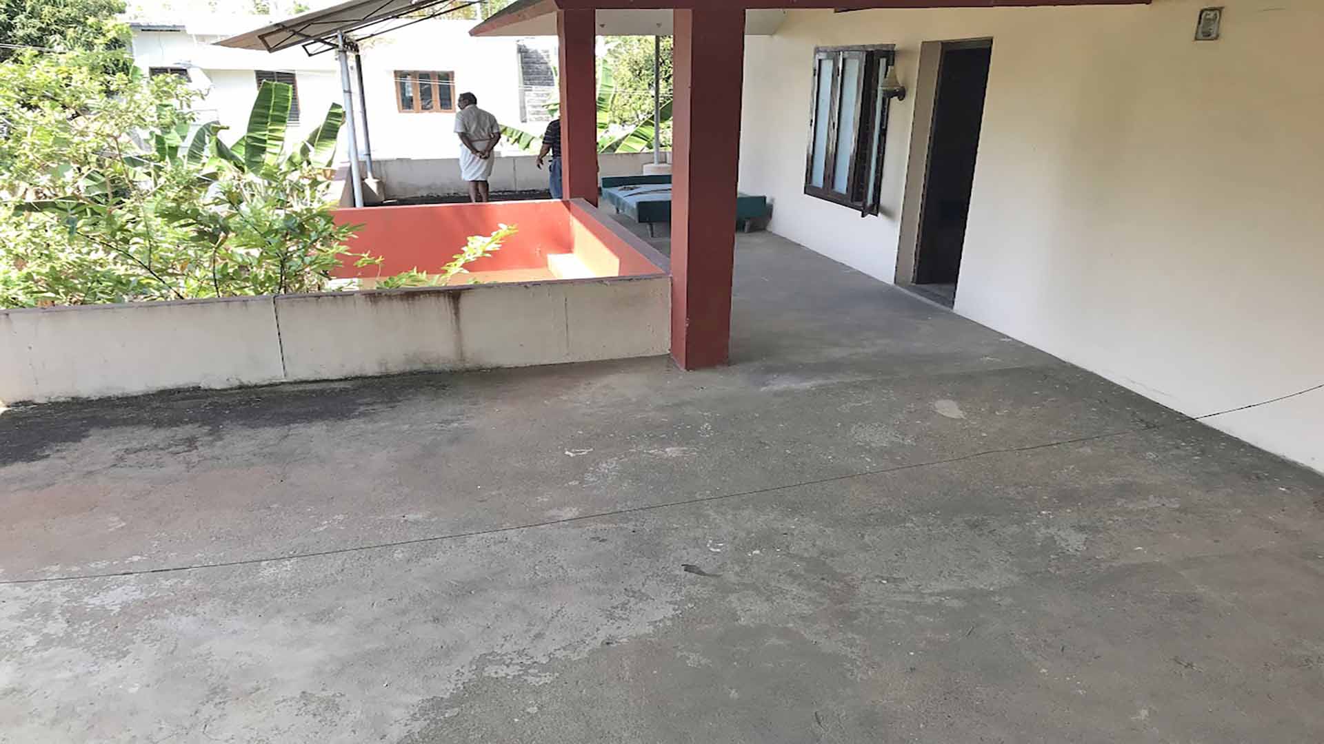 Open terrace of house near Chengannur Railway Station