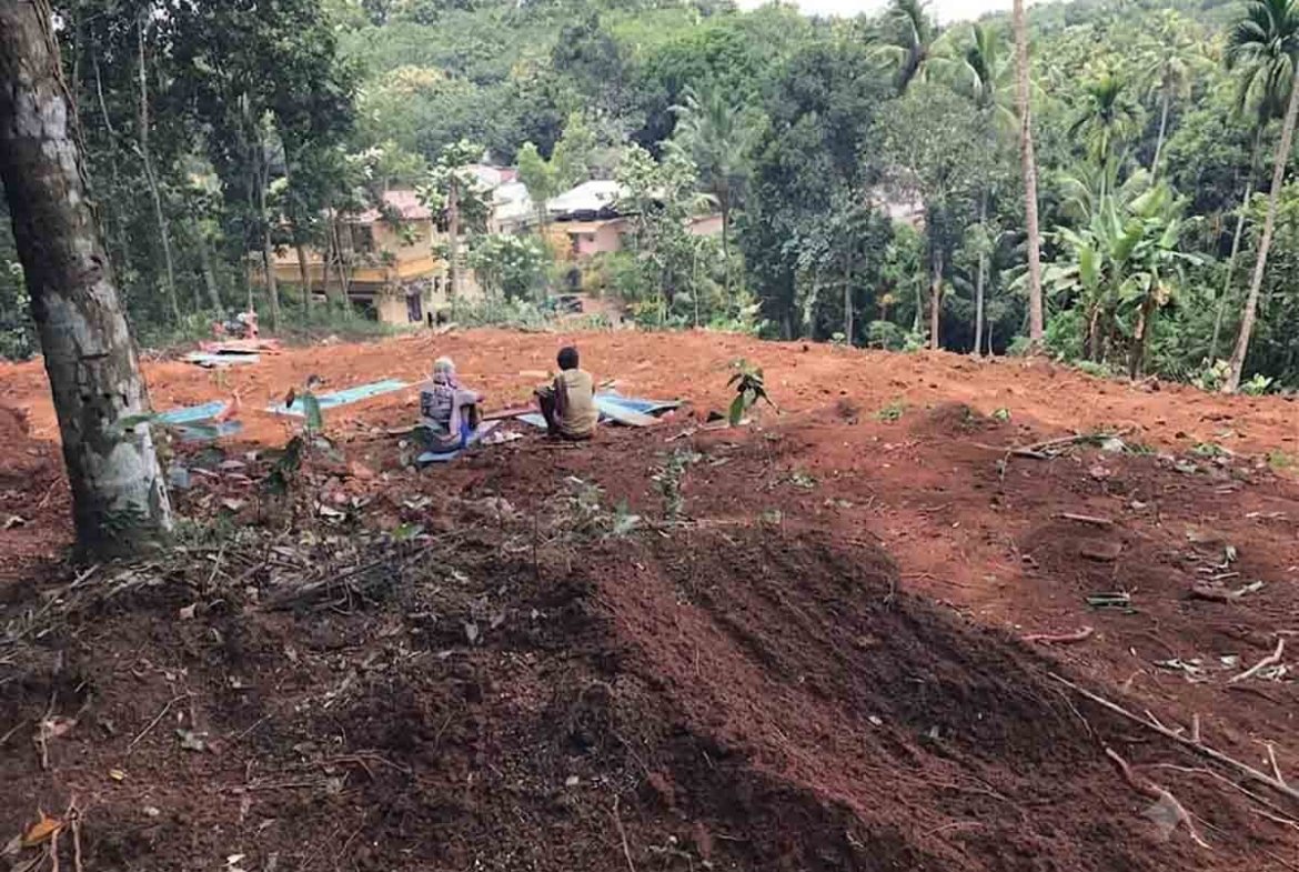 Elevated, cleared plot of land, 60 cent with red soil available for sale near Komattu Junction, Puramattom